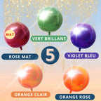 5 ballons brillants ronds 56cm pour vos fêtes