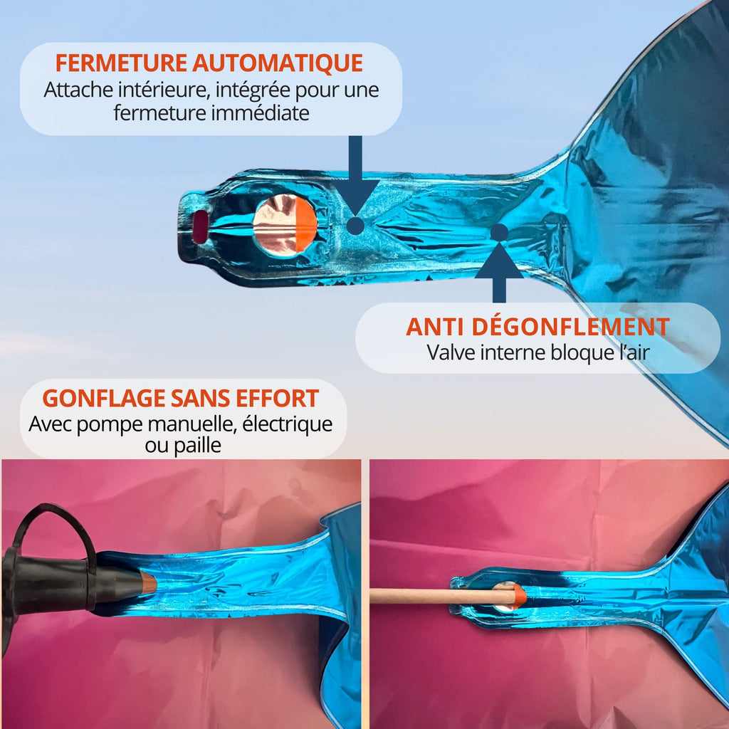 5 ballons brillants ronds 56cm pour vos fêtes