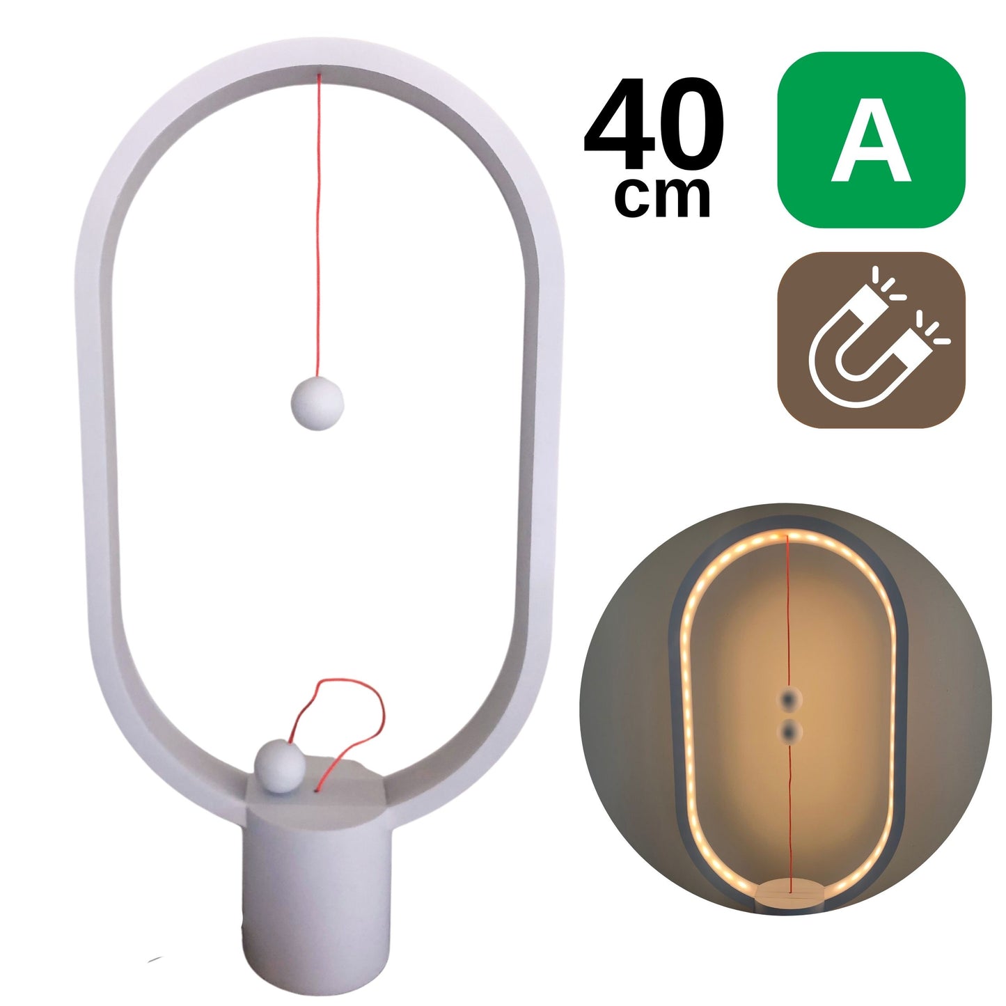 Lampe magnétique LED 40 cm